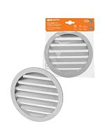 Решетка вентиляционная круглая алюминиевая с москитной сеткой, с фланцем d160, внеш. D185, TDM | код SQ1807-0803 | TDM