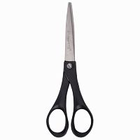 Ножницы BRAUBERG SRS-100, 180 мм, чёрные, 2-х сторонняя заточка, в картонной упаковке с европодвесом, 230931 | код 230931 | BRAUBERG