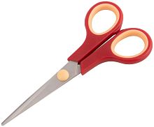 Ножницы бытовые нержавеющие, прорезиненные ручки, толщина лезвия 1.4 мм, 135 мм | код 67328 | FIT