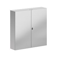 Корпус навесной STH с М/П двухдверный из нержавеющей cтали AISI304 ВxШxГ 1200x1200x300 мм, с фланцем, IP55 | код R5STH12123F-304 | DKC