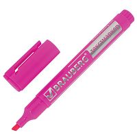 Текстмаркер BRAUBERG Energy, РОЗОВЫЙ, круглый корпус, скошенный наконечник, 1-3 мм, 150484 | код 150484 | BRAUBERG