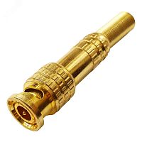Разъем TS BNC GOLD штекер под винт с пружиной металл | код РАЗЪЕМ TS BNC GOLD | Tantos