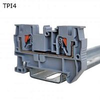 Клемма push-in проходная 2 контакта 4 мм2, серая | код TPI4 | ПРОВЕНТО