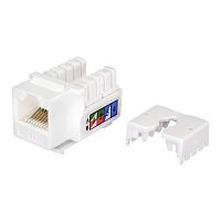 Keystone Jack 8P8C (RJ-45), UTP, Cat.5e. инструментальная заделка, белый