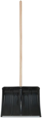 Лопата для уборки снега ''Ледо'' пластиковая, деревянный черенок 495х375x1320 мм | код 68101 | FIT