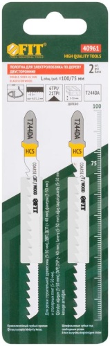 Полотна по дереву двусторонние, HCS, шлифованные под свободным углом зубья, 100/75 мм (T244DA), 2 шт. | код 40961 | FIT фото 3 Полотна по дереву двусторонние, HCS, шлифованные под свободным углом зубья, 100/75 мм (T244DA), 2 шт. | код 40961 | FIT фото 3