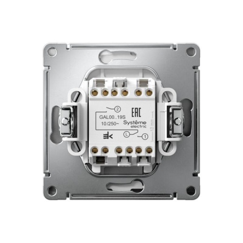 Выключатель для жалюзи 2-кл. ArtGallery 2х (сх. 4) 10А быстрозажим. клем. механизм сталь SE GAL000919S фото 6 Выключатель для жалюзи 2-кл. ArtGallery 2х (сх. 4) 10А быстрозажим. клем. механизм сталь SE GAL000919S фото 6