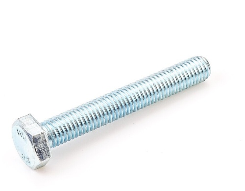 Болт DIN 933 М6х10 полная резьба шестигранная голова класс прочности 5.8 покрытие цинк | код DIN933-M6x10 | Крепдил