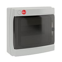 Щиток настенный с дверцей 8 мод.,IP65, серый, с клеммным блоком 63А | код RB08W6TGD | DKC