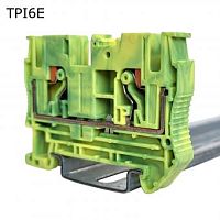 Клемма push-in проходная 2 контакта 6 мм2, заземляющая | код TPI6E | ПРОВЕНТО