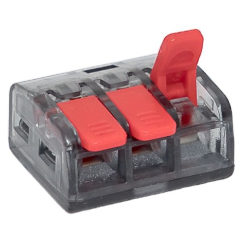 Клемма СМК 221-413 с рычагом 3 отверстия 0.2-4.0 мм2 блистер EKF PROxima | код plc-smk-221-413b-20 | EKF фото 4 Клемма СМК 221-413 с рычагом 3 отверстия 0.2-4.0 мм2 блистер EKF PROxima | код plc-smk-221-413b-20 | EKF фото 4