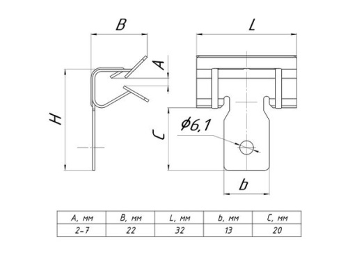 Зажим балочный 3-8 мм PROxima | код ZB3-8 | EKF фото 3