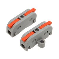 Клемма СМК 222-421P проходная 1 полюс, с монтажной площадкой (0,08-4 мм кв), серая (50 шт./уп.) REXANT | код 07-6261 | REXANT