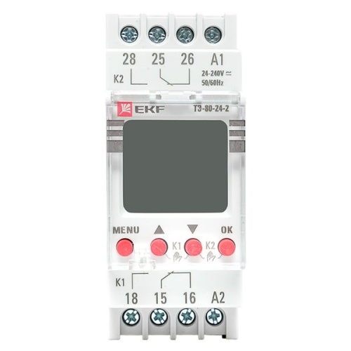 Таймер электронный двухканальный ТЭ-80 24-230В | код te-80-24-2 | EKF фото 4