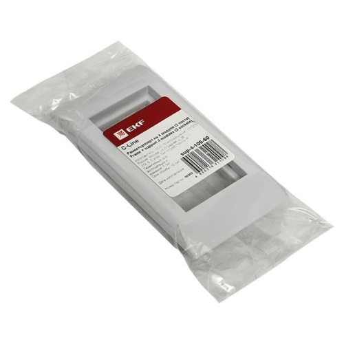 Рамка+суппорт 4 модуля (2 поста) для парапетного кабельного канала C-Line | код sup-4-105-50 | EKF фото 3