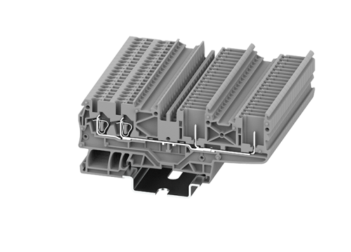 2150-1401 Клемма ТА 2-2 вставная штекерная, плоско-пруж. зажим, сеч. 1.5мм2, сер., шт | код 2150-1401 | SUPU