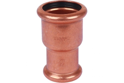 Муфта редукционная 35x28 для медных труб (162403528) | код RG008TB9P5O5A5 | Sanha