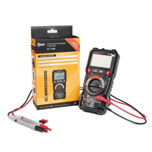 Мультиметр цифровой KT 118E серия PROLINE | код 88548 | КВТ фото 4 Мультиметр цифровой KT 118E серия PROLINE | код 88548 | КВТ фото 4