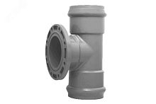 Тройник с металлическим фланцем 160x150 мм. 90 градусов | код 2181142 | Хемкор