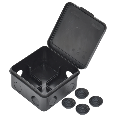 Коробка расп. КМ41256 100х100х50мм о/к IP54 8 вв. черная IEK | код UKO31-100-100-050-K02-54 | IEK фото 4