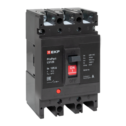 Автоматический выключатель LS125 18кА 3P 160А ProPact EKF | код mccb-125-18-3-160-ls | EKF Автоматический выключатель LS125 18кА 3P 160А ProPact EKF | код mccb-125-18-3-160-ls | EKF