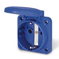 Розетка встраиваемая 16A, SCHUKO без шторок 2P+E, 200_250VAC 50/60Hz, уст. 50x60mm, IP54, серия DOMO | код 570.2561 | Scame