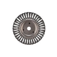 Щетка дисковая для УШМ, крученая стальная проволока, 200мм, отв. 22,23мм KRANZ | код KR-91-1247 | KRANZ