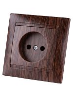 Розетка 2П 10А 250В венге Лама TDM | код SQ1815-0422 | TDM