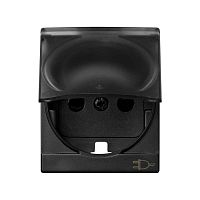 Накладка со шторками и крышкой на 75432-, 75464-69, S82C, графит | код 82090-58 | Simon