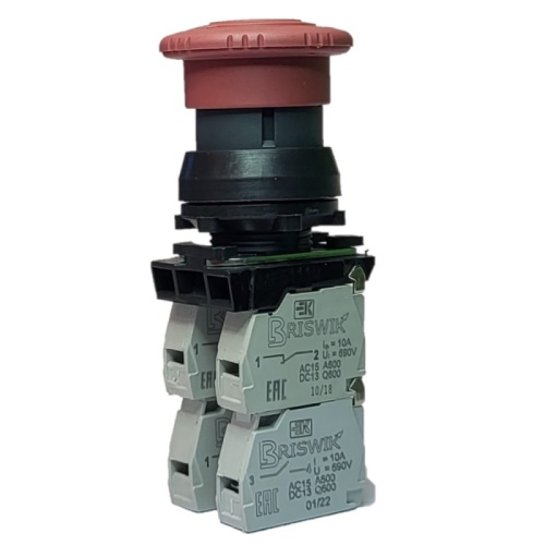 Выключатель Briswik КЕ 142/4м красный 1но+3нз Гриб с фикс IP66 УХЛ2 10А | код aZ-PG-6Ai-0244 | Briswik Выключатель Briswik КЕ 142/4м красный 1но+3нз Гриб с фикс IP66 УХЛ2 10А | код aZ-PG-6Ai-0244 | Briswik