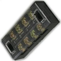 Клеммная колодка винтовая с крышкой RUICHI TB-3504, 8 контактов, М4, 35 А, 600 В, 8 AWG, 10 мм2, корпус пластик модифицированный | код 65281 | Ruichi