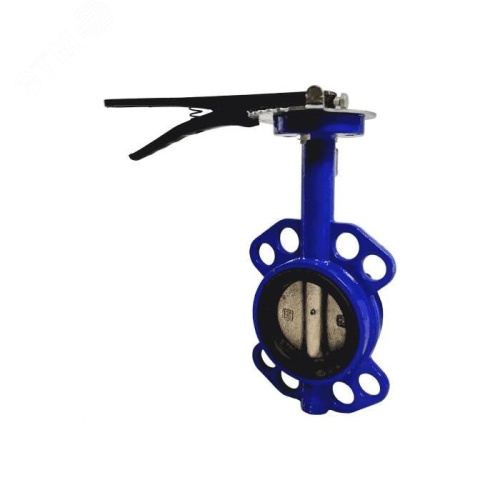 Затвор дисковый чугунный межфланцевый GGG40 Ду 125 Ру16 с рукояткой | код 107-3700 | КНР