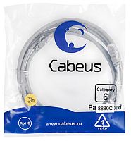 Cabeus PC-UTP-RJ45-Cat.6-2m-LSZH Патч-корд U/UTP, категория 6, 2xRJ45/8p8c, неэкранированный, серый, LSZH, 2м | код 8879c | Cabeus