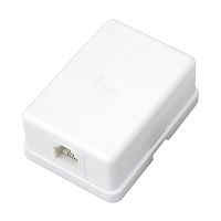 REXANT Розетка телефонная внешняя, 1 порт RJ-14(6P-4C), категория 3 (50 шт./уп.) | код 03-0001 | REXANT