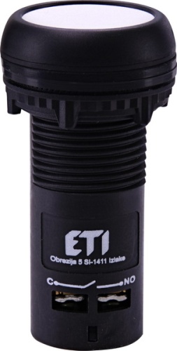 Кнопка монобл. утопл. ECF-11-W (1NO+1NC, белая) | код 004771475 | ETI
