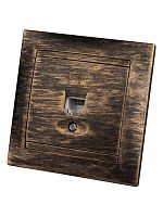 Розетка телефонная RJ11 старинная бронза Лама TDM | код SQ1815-0756 | TDM