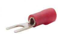 Наконечник вилочный изолированный НВИ 0,5-1,5 отверстие под М4, цвет красный | код NVI-1,5-4-R | Engard