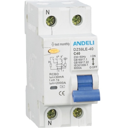 Диф. автомат DZ59LE-40 1P+N 25A 30mA х-ка С 4.5kA (ANDELI) | код ADL02-054 | ANDELI Диф. автомат DZ59LE-40 1P+N 25A 30mA х-ка С 4.5kA (ANDELI) | код ADL02-054 | ANDELI