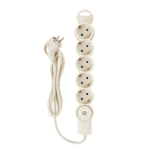 Фильтр сетевой 5х1.5м с/з с выкл 2кВт 10А/2 сл. кость Duwi 32570 3 фото 5