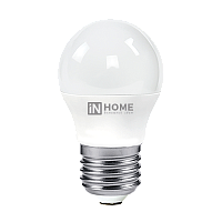 Лампа светодиодная LED-ШАР-VC 6Вт 230В Е27 6500К 540Лм IN HOME | код 4690612030654 | IN HOME