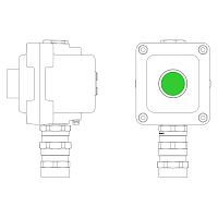 Взрывонепроницаемый пост управления из алюминия LCSD-01-B-MC-P1G(11)x1-PCMB-KA3MHK / 1Ex d IIB T5 Gb / Ex tb IIIC T95°С Db IP66 | код LCSD21000010 | DKC