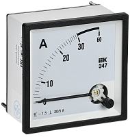 Амперметр Э47 30/5А кл. точн. 1,5 96х96мм IEK | код IPA20-6-0030-E | IEK