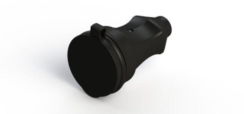 Розетка кабельная 2К+З MultiSet 16А/250В IP44 каучуковая черн. | код MST4002BK | Systeme Electric