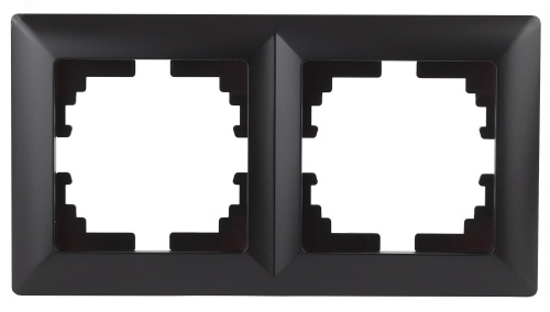 Рамка на 2 поста, СУ, Solo, антрацит, 4-502-05 | код Б0043414 | ЭРА