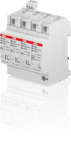 Ограничитель перенапряжения УЗИП OVR T2 3N 40-350 P TS QS | код 2CTB803983R0500| ABB 