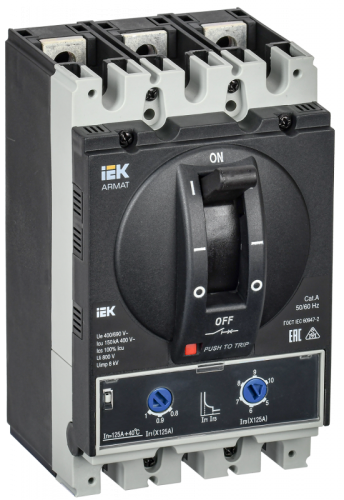 ARMAT Авт. выкл. лит. корпус 3P A 150кА 125А ТМ рег. IEK | код AR-MCCB-3A-150-0125A-ATUC | IEK