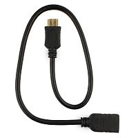 Удлинитель кабеля HDMI Cablexpert CC-HDMI4X-0.5M, 0.5м, v2.0, 19M/19F, черный, позол.разъемы, экран, пакет | код CC-HDMI4X-0.5M | Cablexpert