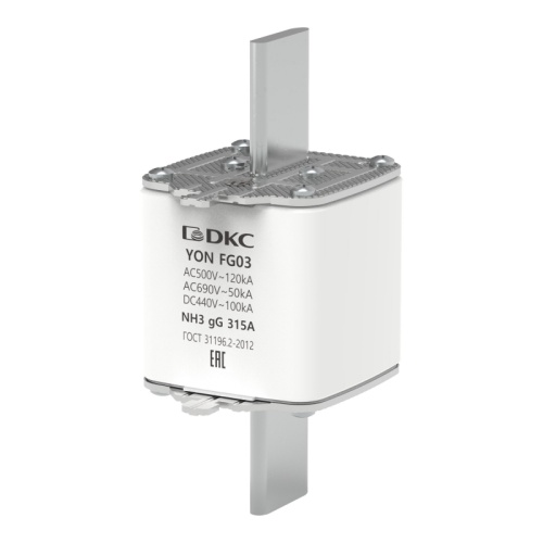 Предохранитель YON ножевого типа FG3 с одинарной индикацией 315А | код 1FG03-0315 | DKC Предохранитель YON ножевого типа FG3 с одинарной индикацией 315А | код 1FG03-0315 | DKC