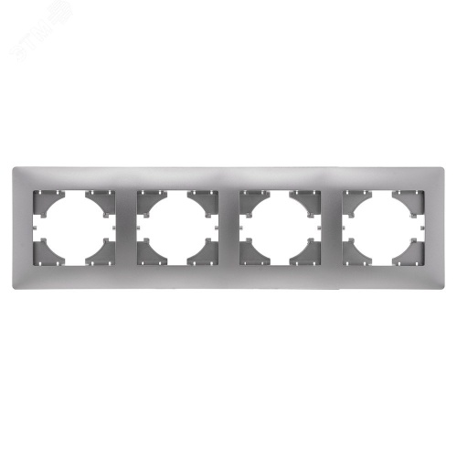 GUSI Bravo РАМКА 4-местная, цвет серебро. | код С1040-004 | GUSI ELECTRIC GUSI Bravo РАМКА 4-местная, цвет серебро. | код С1040-004 | GUSI ELECTRIC