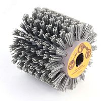 Щетка Д110x100x19+4 паза, ворс полимер-абразив P60 по дереву для щеточных шлиф машин с валом Д19+4 (3-383) | код FEL110100P60PGR | Cazzola